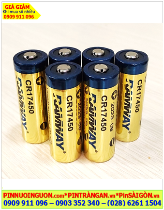 Ramway CR17450 (Vỏ màu vàng), Pin nuôi nguồn PLC Ramway CR17450 lithium 3v 2300mAh chính hãng